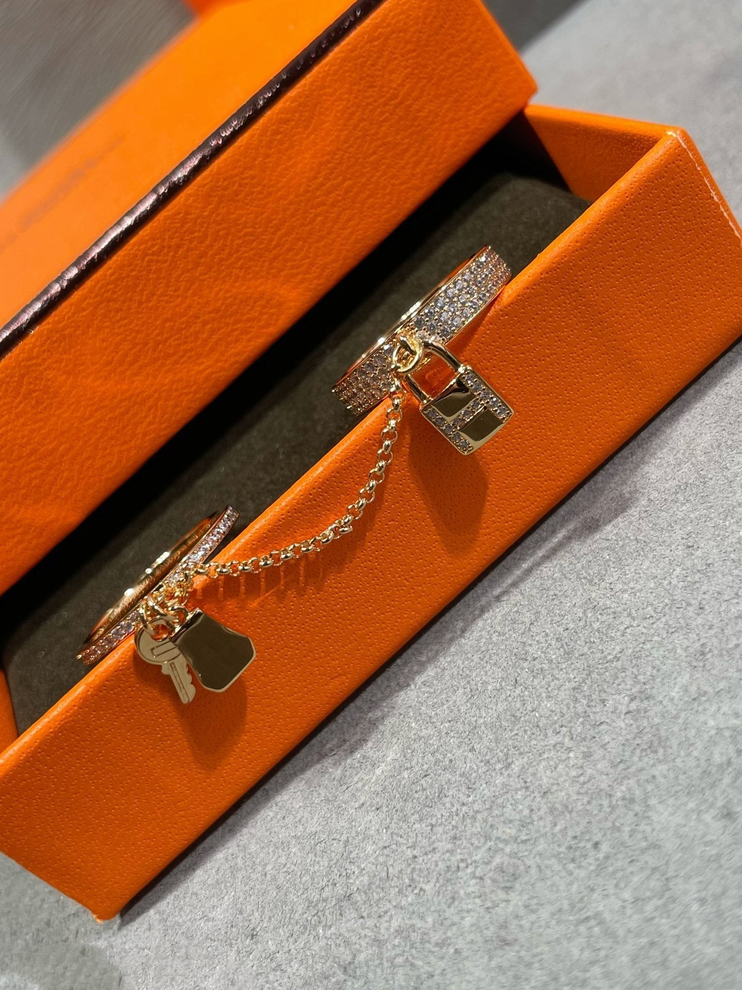 [Star Jewelry]HM KELLY CLOCHETTE DOUBLE RING IN  WITH DIAMONDS