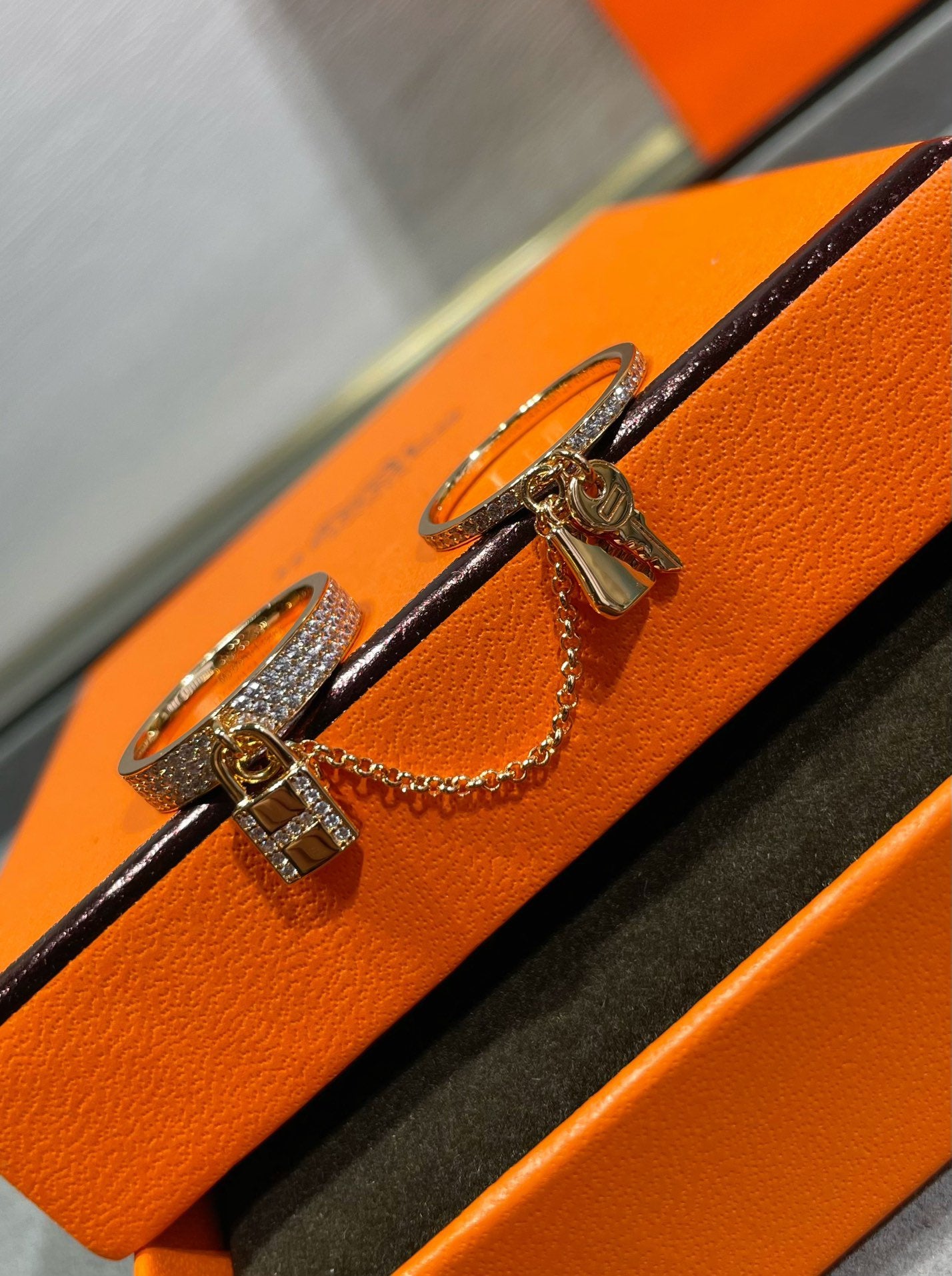 [Star Jewelry]HM KELLY CLOCHETTE DOUBLE RING IN  WITH DIAMONDS