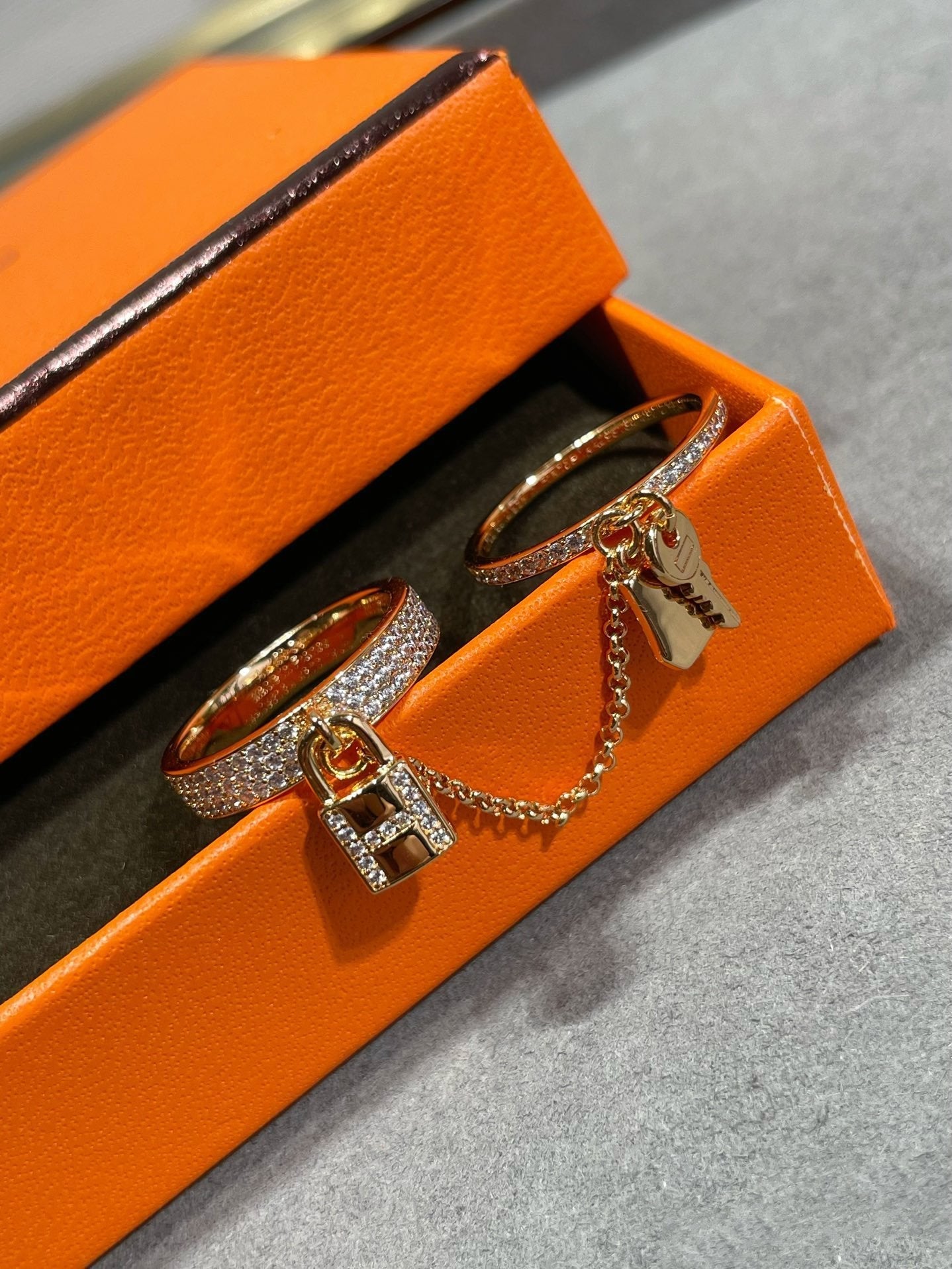 [Star Jewelry]HM KELLY CLOCHETTE DOUBLE RING IN  WITH DIAMONDS
