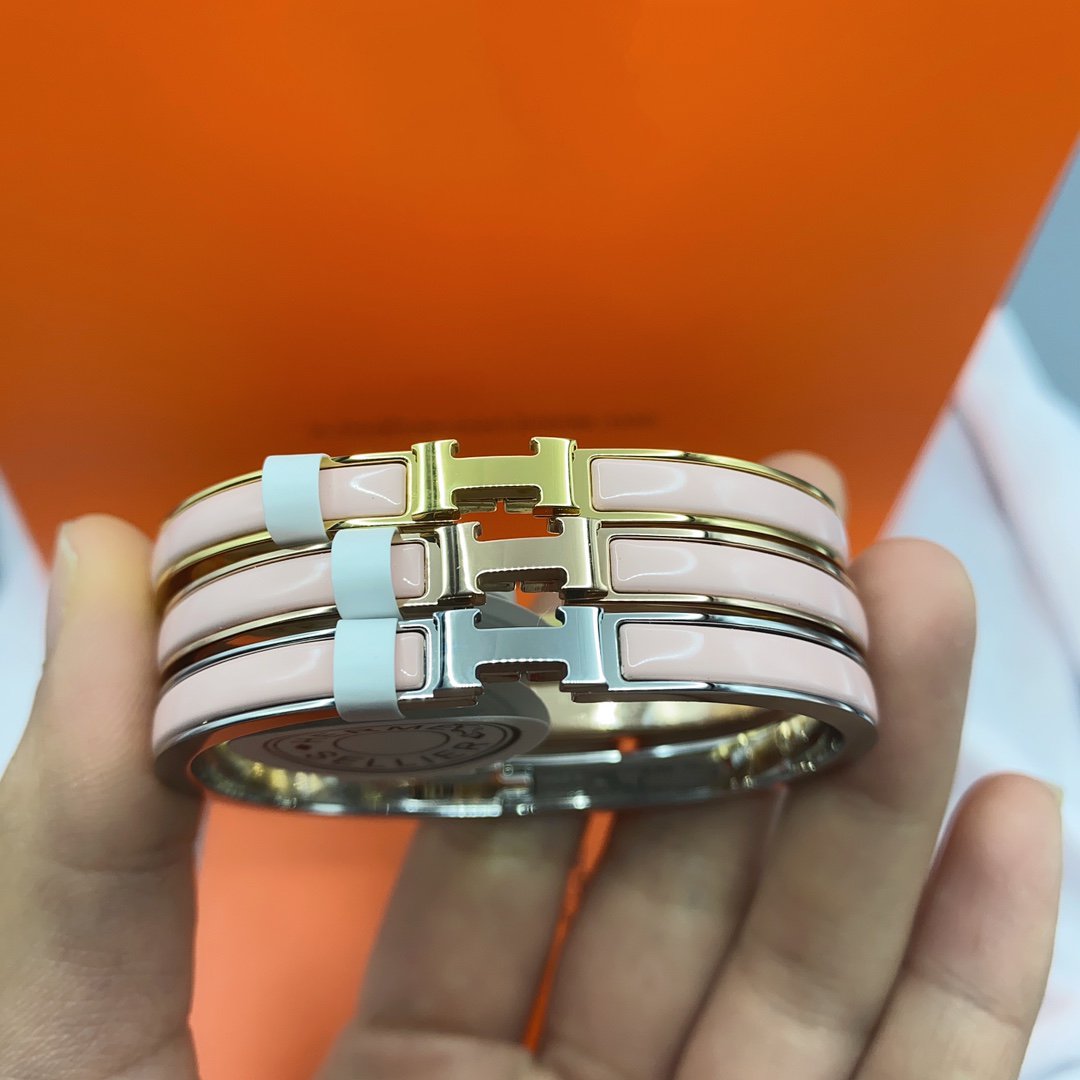 [Star Jewelry]CLASSIC HM CLIC  PINK 8MM ENAMEL BRACELET