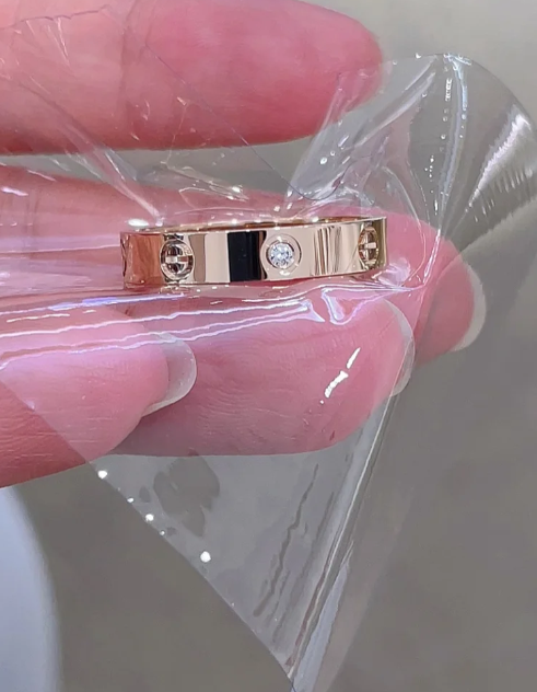 [Star Jewelry]LOVE RING 4MM 1 DIAMOND