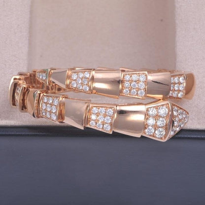 [Star Jewelry]SERPENTI WIDE BRACELET PINK GOLD DIAMOND