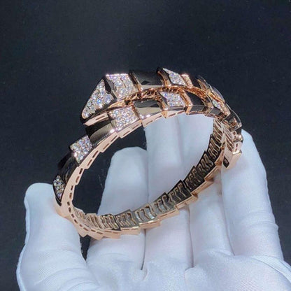 [Star Jewelry]SERPENTI WIDE BRACELET PINK GOLD DIAMOND