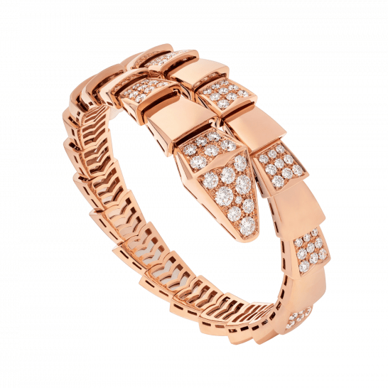 [Star Jewelry]SERPENTI WIDE BRACELET PINK GOLD DIAMOND