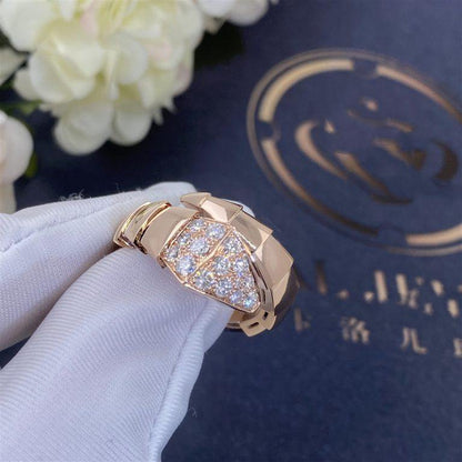 [Star Jewelry]SERPENTI RING PINK GOLD DIAMOND
