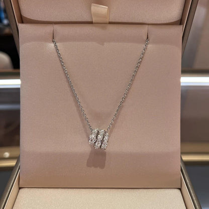 [Star Jewelry]SERPENTI  NECKLACE DOUBLE RING DIAMOND
