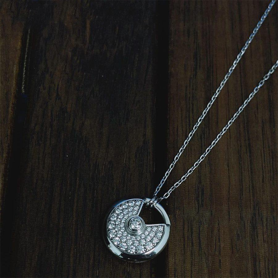 [Star Jewelry]AMULETTE SILVER FULL DIAMOND NECKLACE