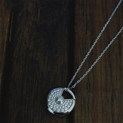 [Star Jewelry]AMULETTE SILVER FULL DIAMOND NECKLACE