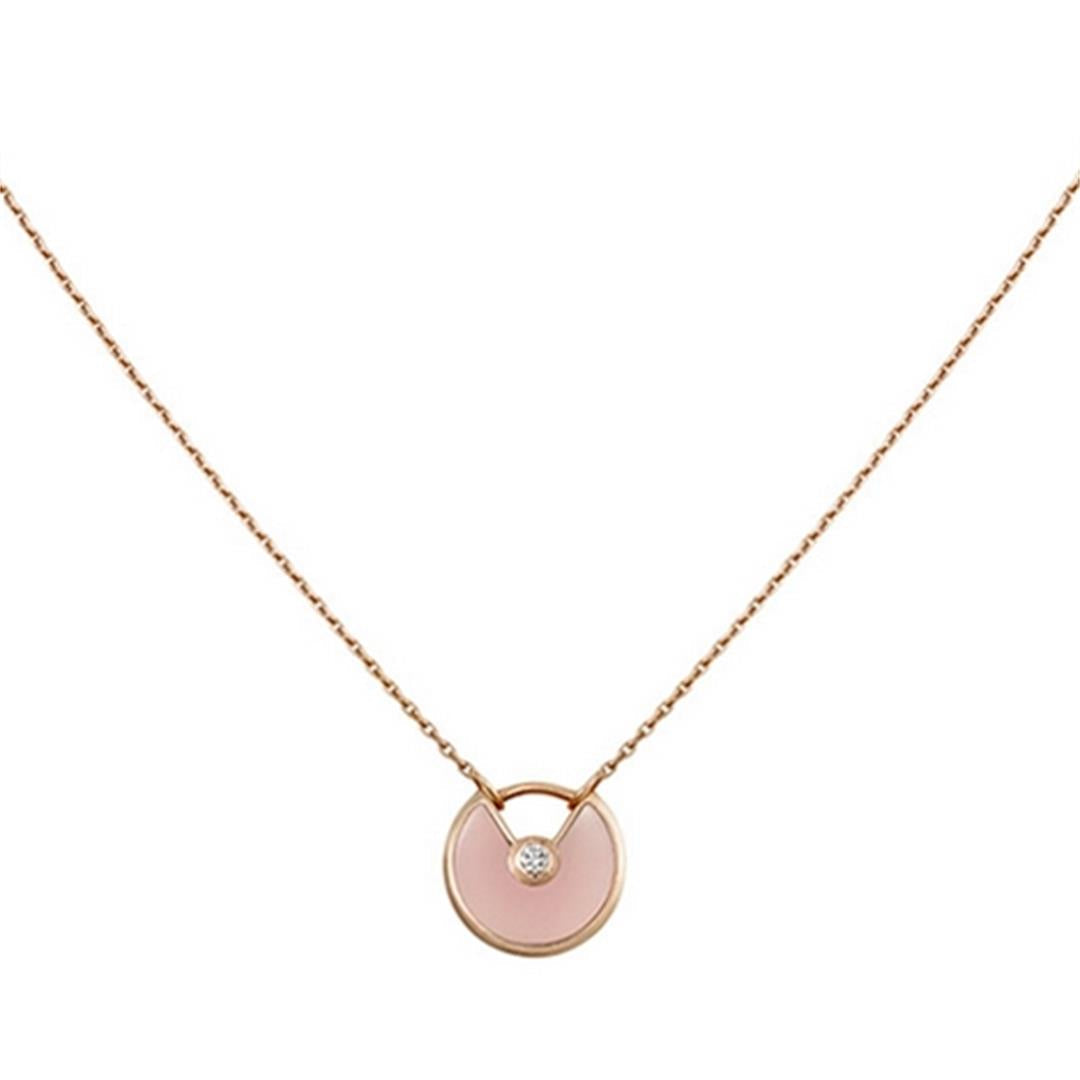 [Star Jewelry]AMULETTE ROSE GOLD PINK MOP NECKLACE