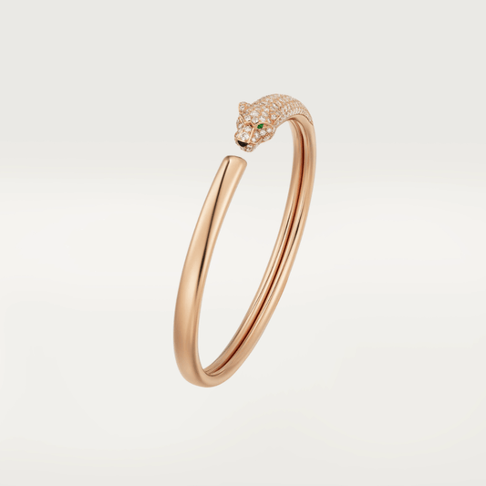 [Star Jewelry]PANTHERE ROSE GOLD DIAMOND OPEN BRACELET