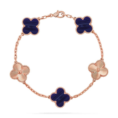 [Star Jewelry]CLOVER 5 MOTIF PURPLE STRIPES BRACELET COLLECTION