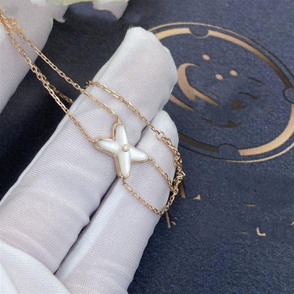 [Star Jewelry]JEUX BRACELET WHITE MOP PINK GOLD 1 DIAMOND