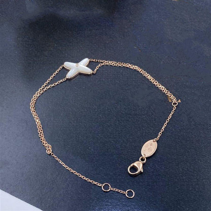 [Star Jewelry]JEUX BRACELET WHITE MOP PINK GOLD 1 DIAMOND