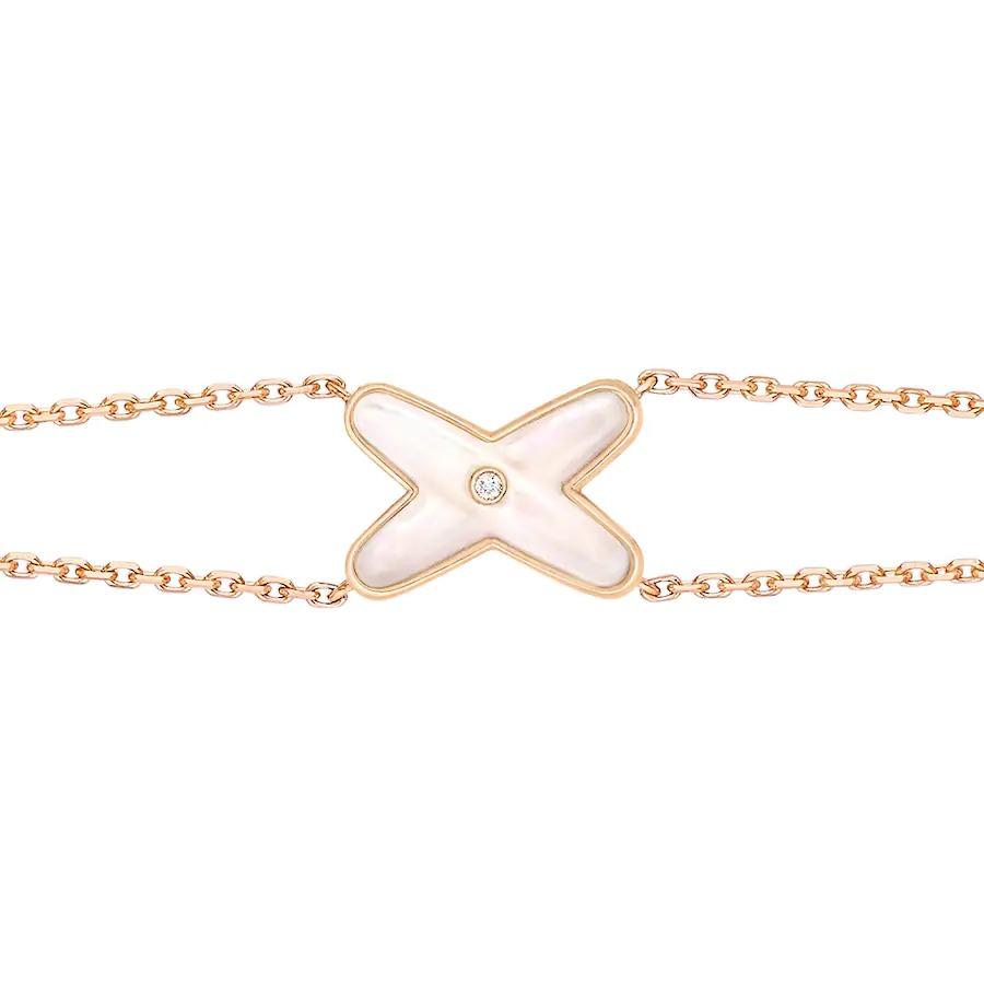[Star Jewelry]JEUX BRACELET WHITE MOP PINK GOLD 1 DIAMOND