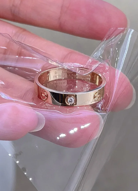 [Star Jewelry]LOVE RING 4MM 1 DIAMOND