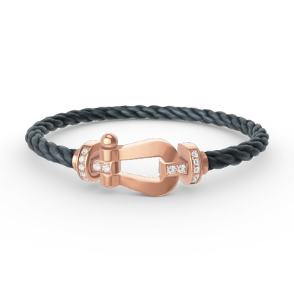 [Star Jewelry]FORCE LARGE HORSESHOE HALF DIAMOND BRACELET ROSE GOLD