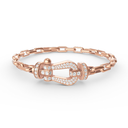 [Star Jewelry]FORCE LARGE HORSESHOE CLASP  METAL BRACELET