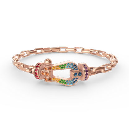 [Star Jewelry]FORCE LARGE HORSESHOE CLASP  METAL BRACELET