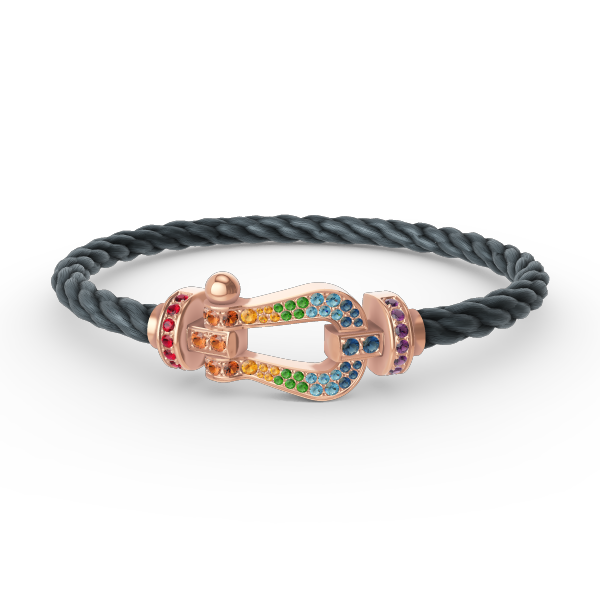 [Star Jewelry]FORCE LARGE HORSESHOE  COLORED DIAMOND BRACELET ROSE GOLD