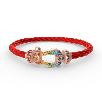 [Star Jewelry]FORCE LARGE HORSESHOE  COLORED DIAMOND BRACELET ROSE GOLD