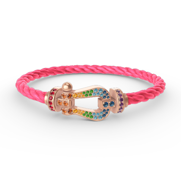 [Star Jewelry]FORCE LARGE HORSESHOE  COLORED DIAMOND BRACELET ROSE GOLD