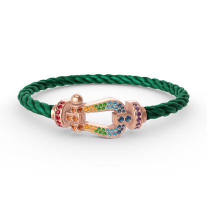 [Star Jewelry]FORCE LARGE HORSESHOE  COLORED DIAMOND BRACELET ROSE GOLD