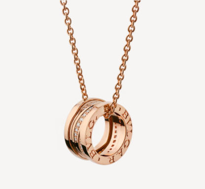 [Star Jewelry]ZERO 1 PINK GOLD DIAMOND NECKLACE
