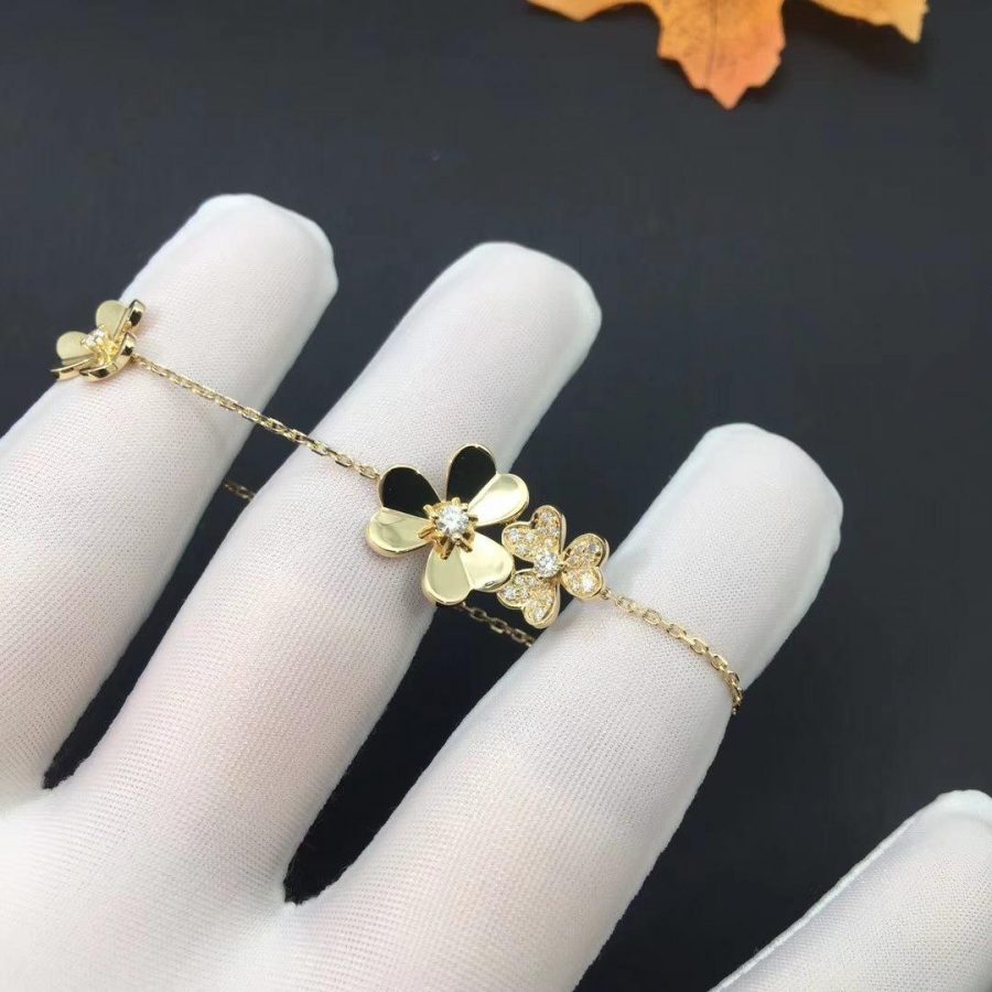 [Star Jewelry]FRIVOLE GOLD 5 FLOWERS BRACELET