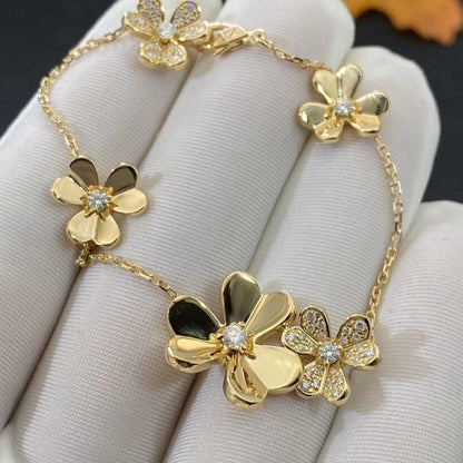 [Star Jewelry]FRIVOLE GOLD 5 FLOWERS BRACELET