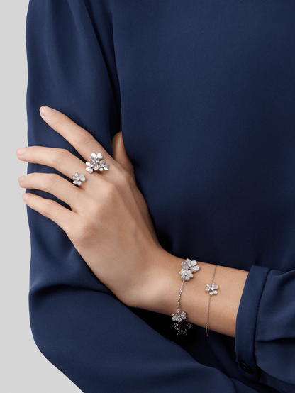 [Star Jewelry]FRIVOLE SILVER FLOWER DIAMOND BRACELET