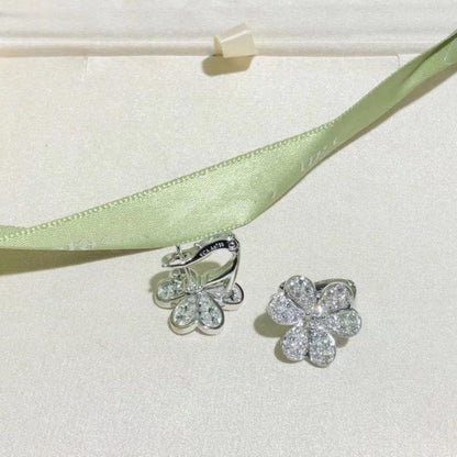 [Star Jewelry]FRIVOLE SILVER FLOWER DIAMOND EARRINGS
