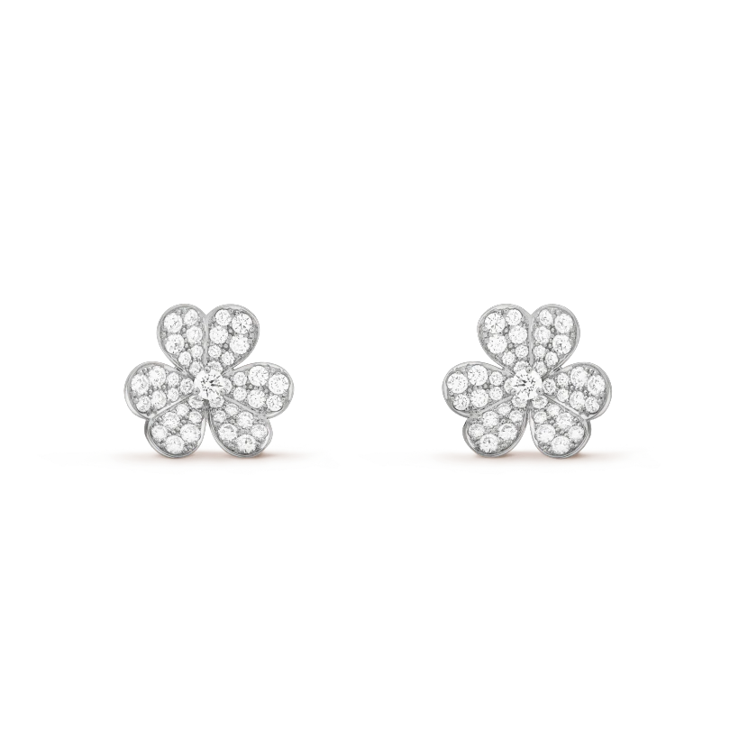 [Star Jewelry]FRIVOLE SILVER FLOWER DIAMOND EARRINGS
