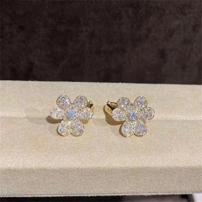 [Star Jewelry]FRIVOLE GOLD FLOWER DIAMOND EARRINGS
