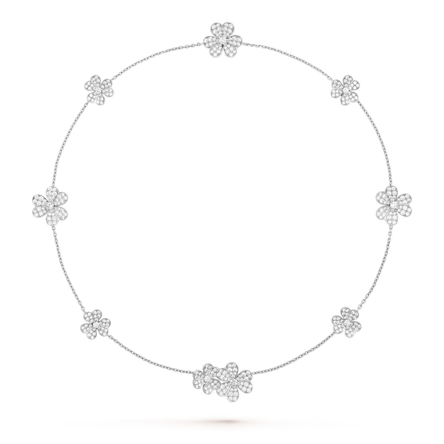 [Star Jewelry]FRIVOLE SILVER 9 FLOWERS NECKLACE