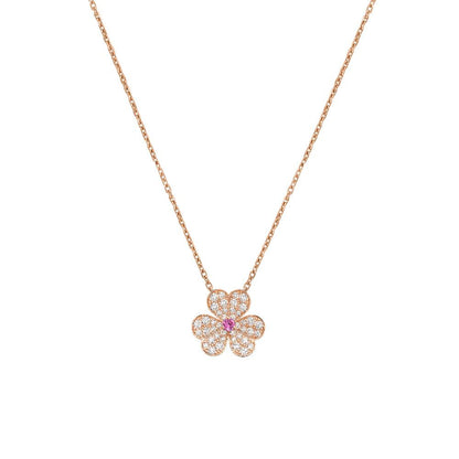 [Star Jewelry]FRIVOLE ROSE GOLD FLOWER DIAMOND NECKLACE