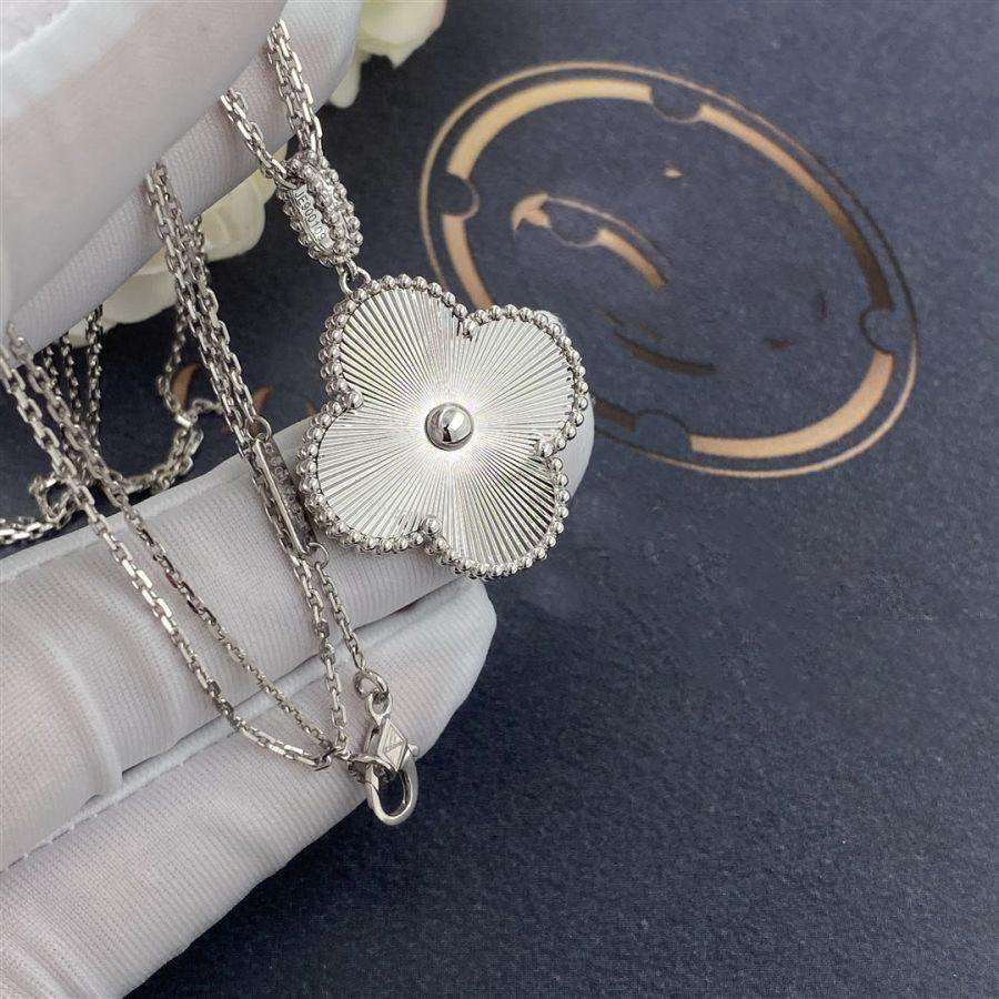 [Star Jewelry]CLOVER 25MM SILVER BIG CLOVER NECKLACE