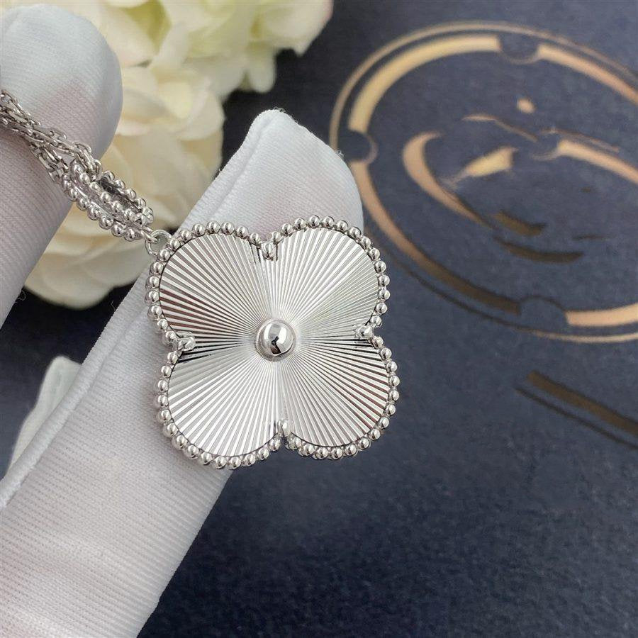 [Star Jewelry]CLOVER 25MM SILVER BIG CLOVER NECKLACE