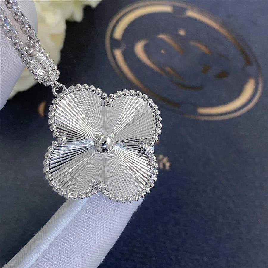 [Star Jewelry]CLOVER 25MM SILVER BIG CLOVER NECKLACE