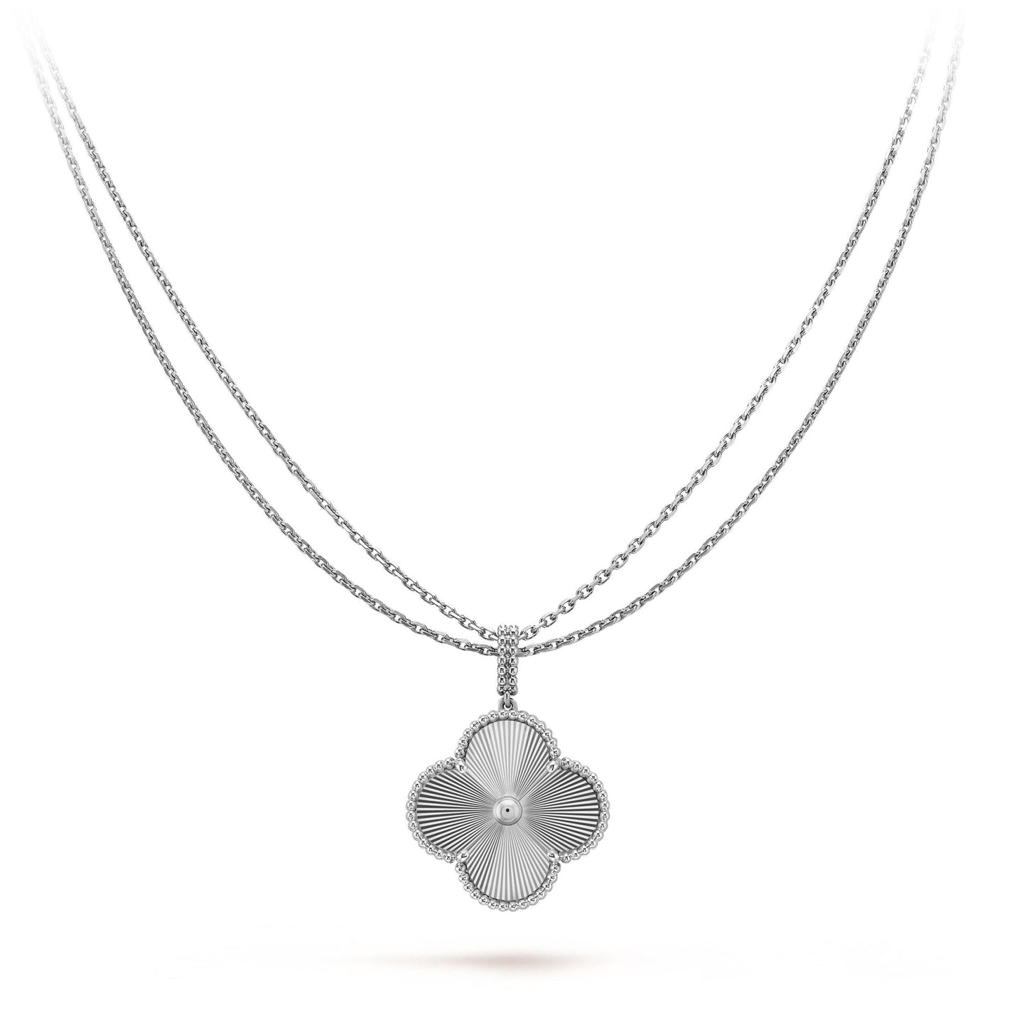 [Star Jewelry]CLOVER 25MM SILVER BIG CLOVER NECKLACE