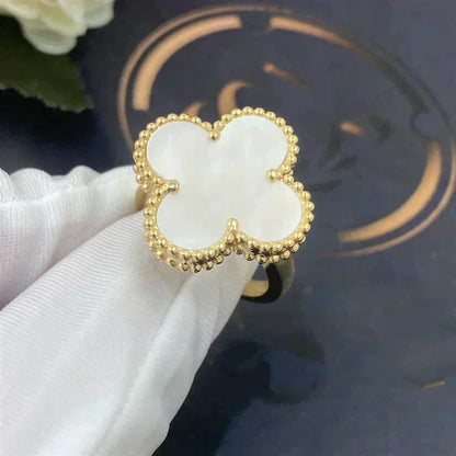 [Star Jewelry]CLOVER WHITE MOP RING