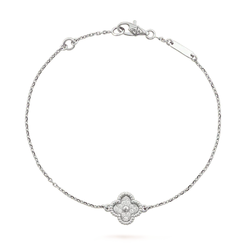 [Star Jewelry]CLOVER  SINGLE FLOWER BRACELET SILVER
