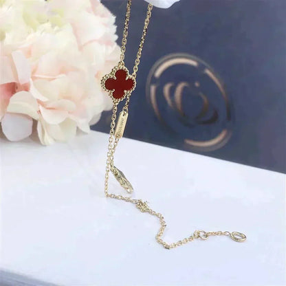 [Star Jewelry]CLOVER  CARNELIAN SINGLE FLOWER BRACELET