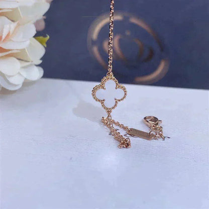 [Star Jewelry]CLOVER WHITE MOP SINGLE FLOWER BRACELET