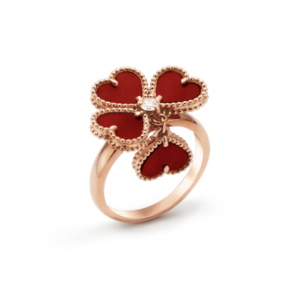 [Star Jewelry]SWEET CLOVER CARNELIAN RING