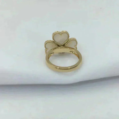 [Star Jewelry]SWEET CLOVER WHITE MOP RING