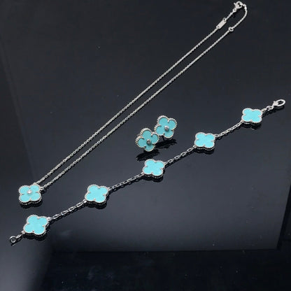 [Star Jewelry]CLOVER 1 DIAMOND BLUE SKY SILVER EARRINGS