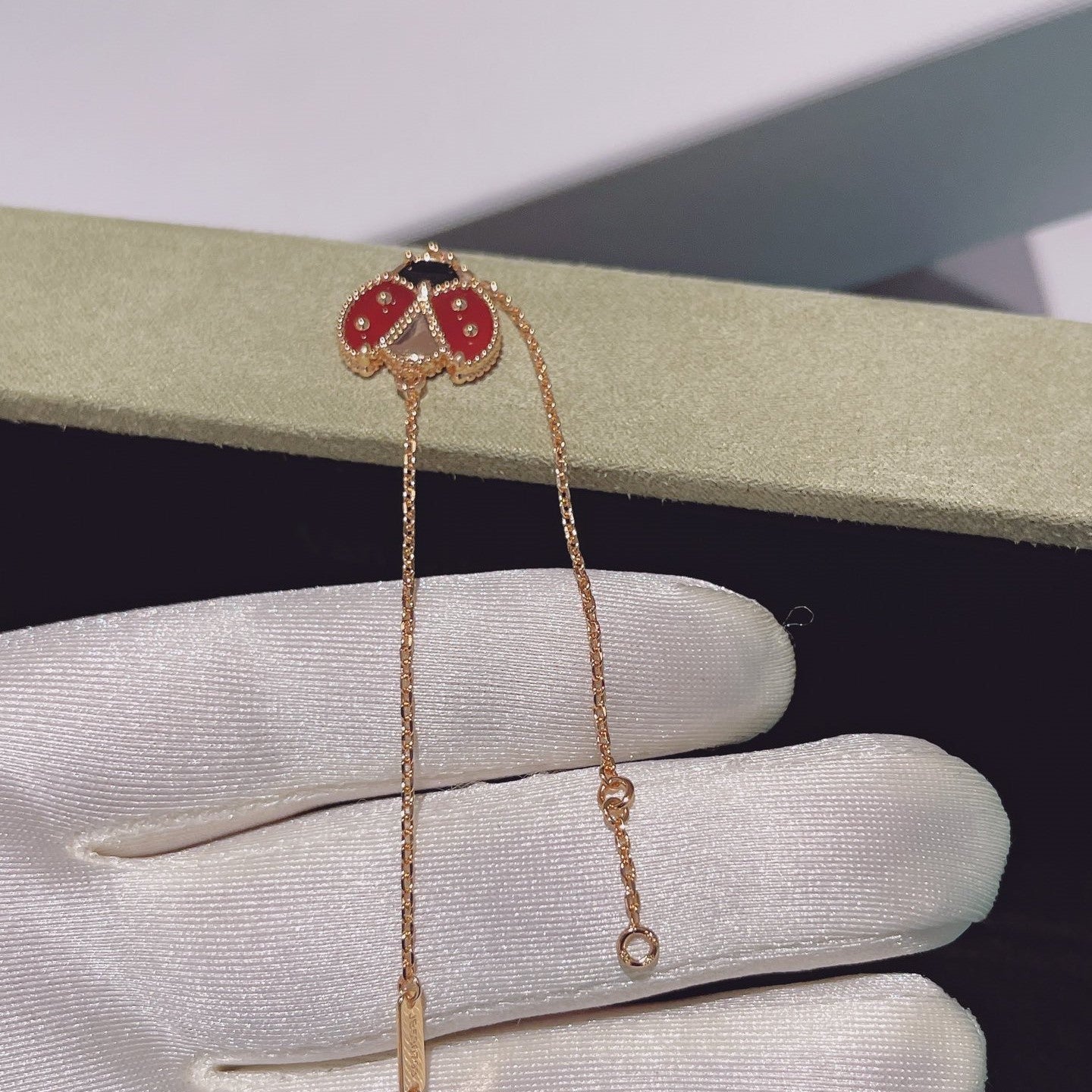 [Star Jewelry]LUCKY SPRING 1 MOTIF PINK GOLD BRACELET