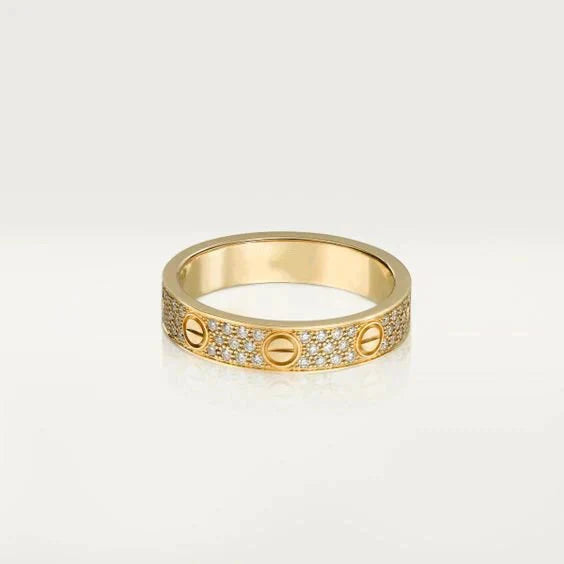 [Star Jewelry]LOVE RING 3.6MM DIAMOND PAVED